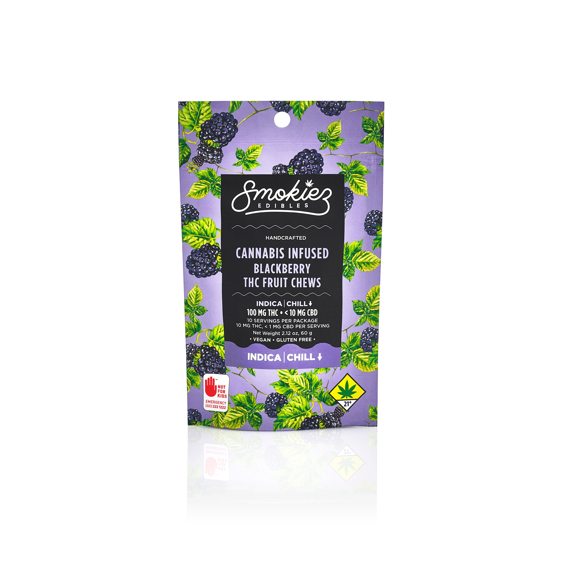 Smokiez Edibles - Blackberry Fruit Chews | 100mg | 10ct | 10mg/ea - 1