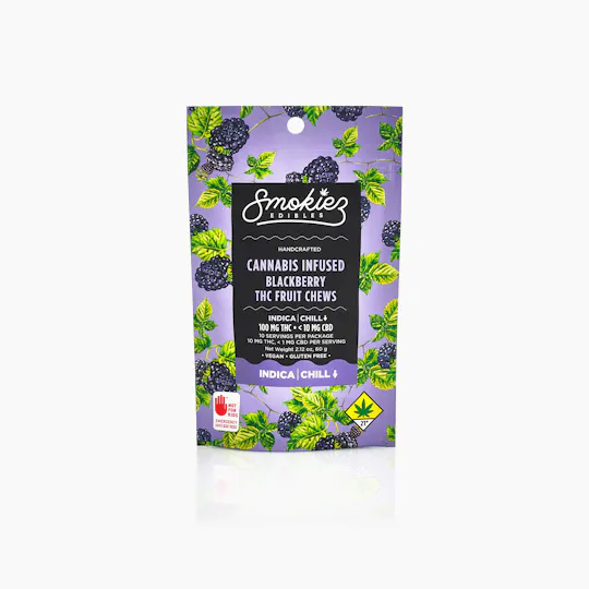 Smokiez Edibles - Blackberry Fruit Chews | 100mg | 10ct | 10mg/ea - 1