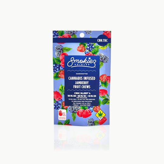 Smokiez Edibles - Smokiez Jamberry 100mg CBN : 100mg THC Fruit Chews - WA - 1
