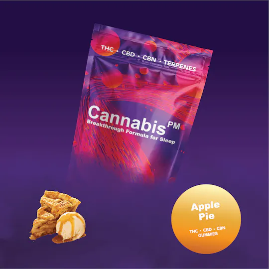 Cannabis PM Sleep - CannabisPM | Apple Pie 1:1:1 Gummies | 50mg THC:CBD:CBN | 10ct | 5mg/ea - 1