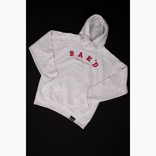 Bak'd - Bak'd Classic Pull Over Hoodie w/ Pocket (Gray/Crimson) - 1