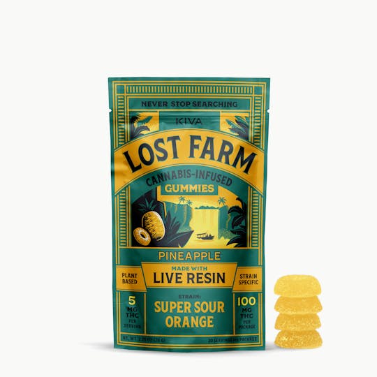 Kiva Confections - Lost Farm Pineapple x Super Sour Orange Gummies - 1