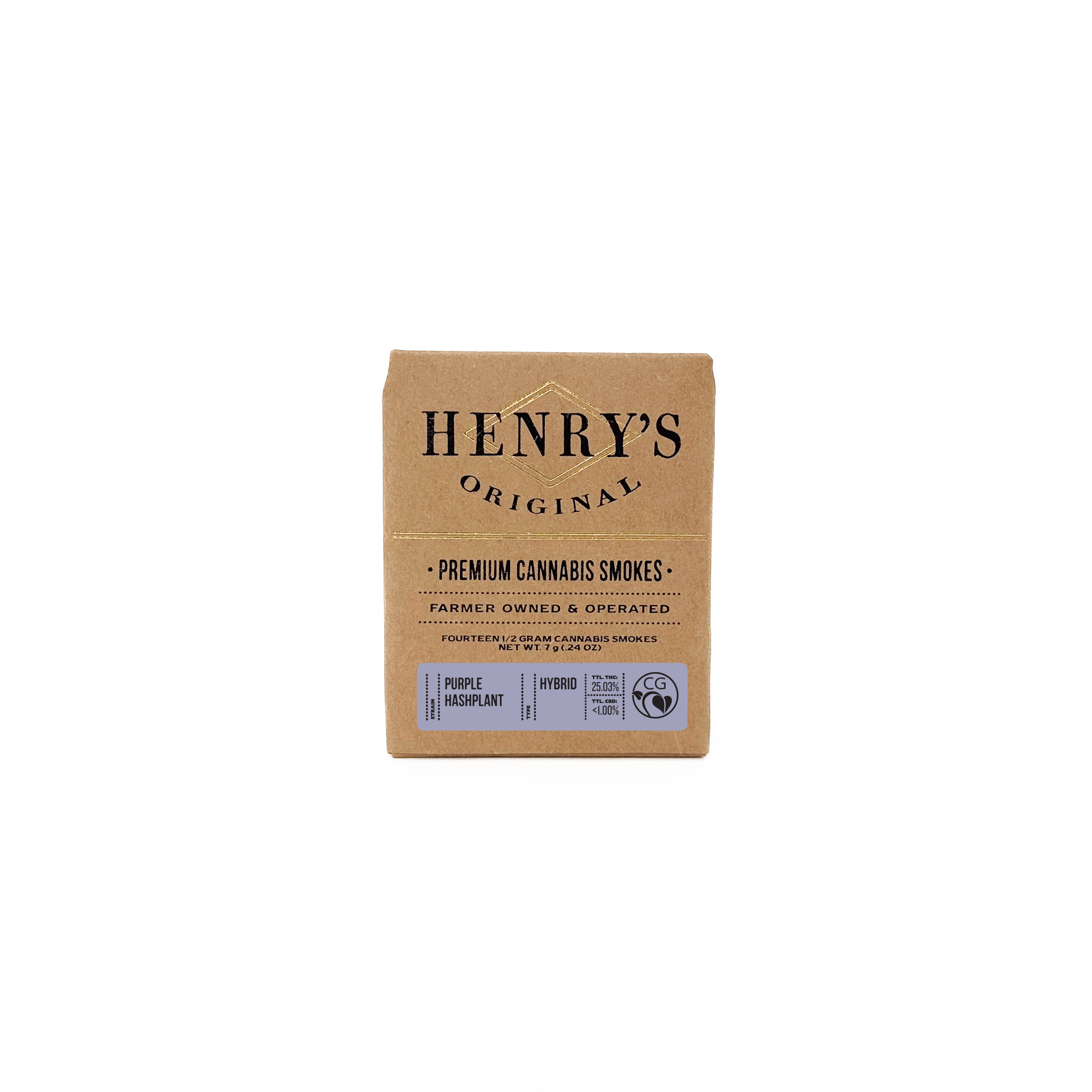 Henry's Original - Henry's Original | Purple Hashplant | Joints | 0.5g each | 14pk - 1