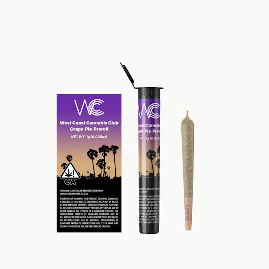 West Coast Cannabis Club - WCCC | Grape Pie Preroll 1g - 1