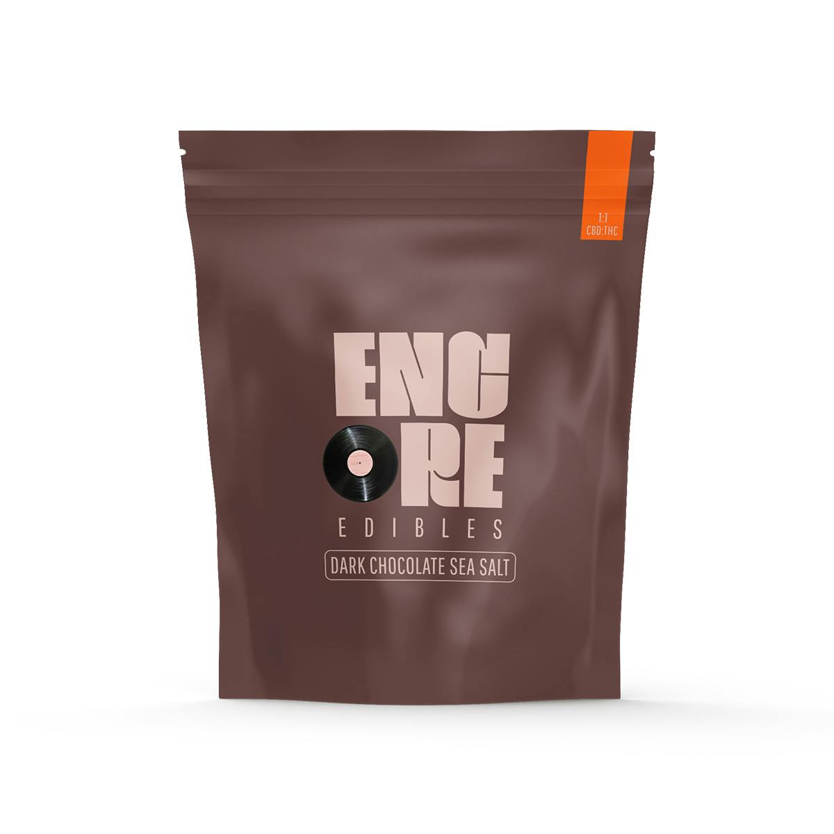 Encore Edibles - 1:1 Dark Chocolate Sea Salt CBD:THC [10pk] (110mg CBD/110mg THC) - 1