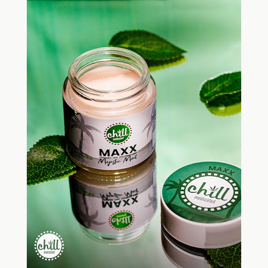 Chill Medicated - 1000mg THC : 1000mg CBD | MAXX Majestic Mint Body Rub | MED - 1