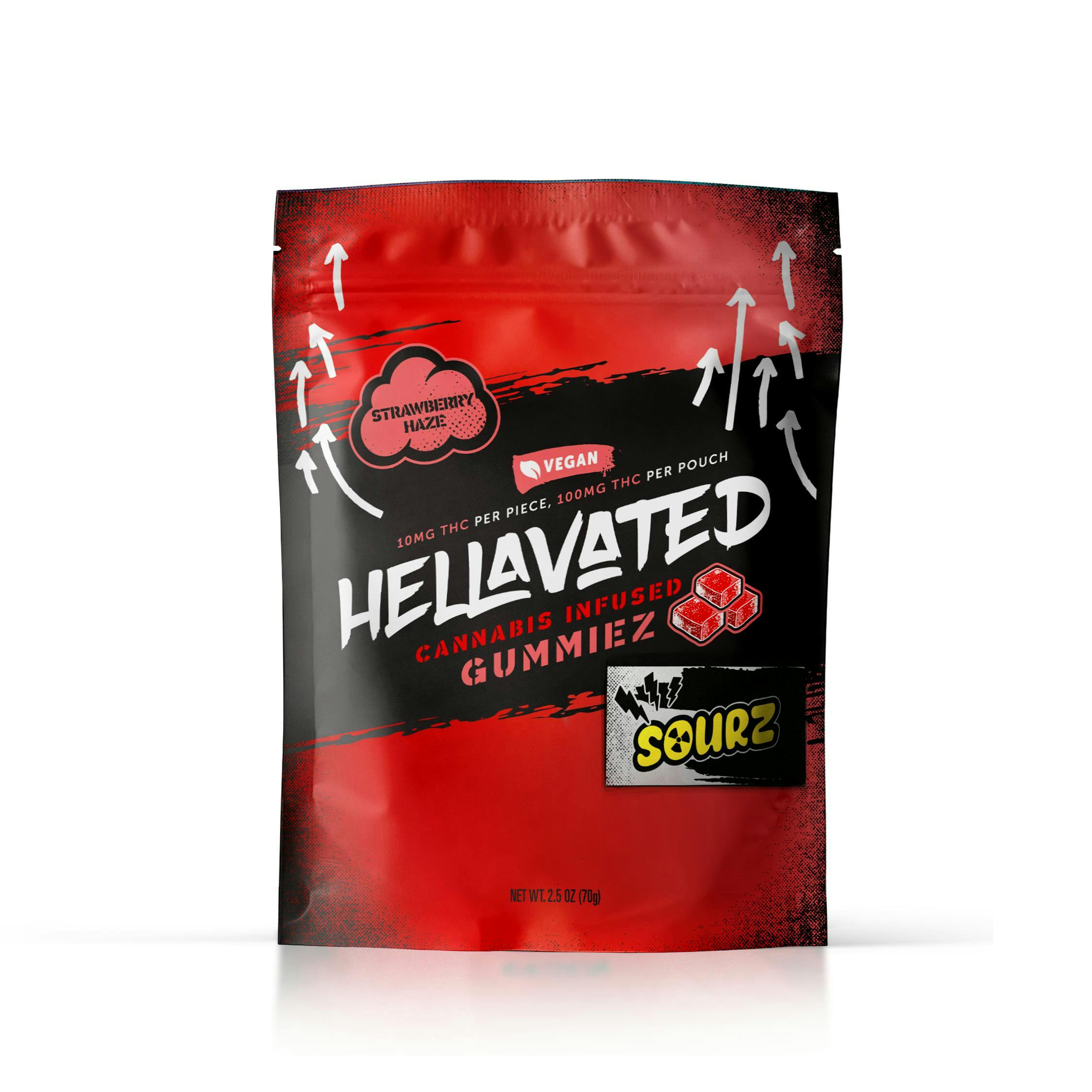 Hellavated - Strawberry Haze Sour Gummiez 100mg 10-pack - 1