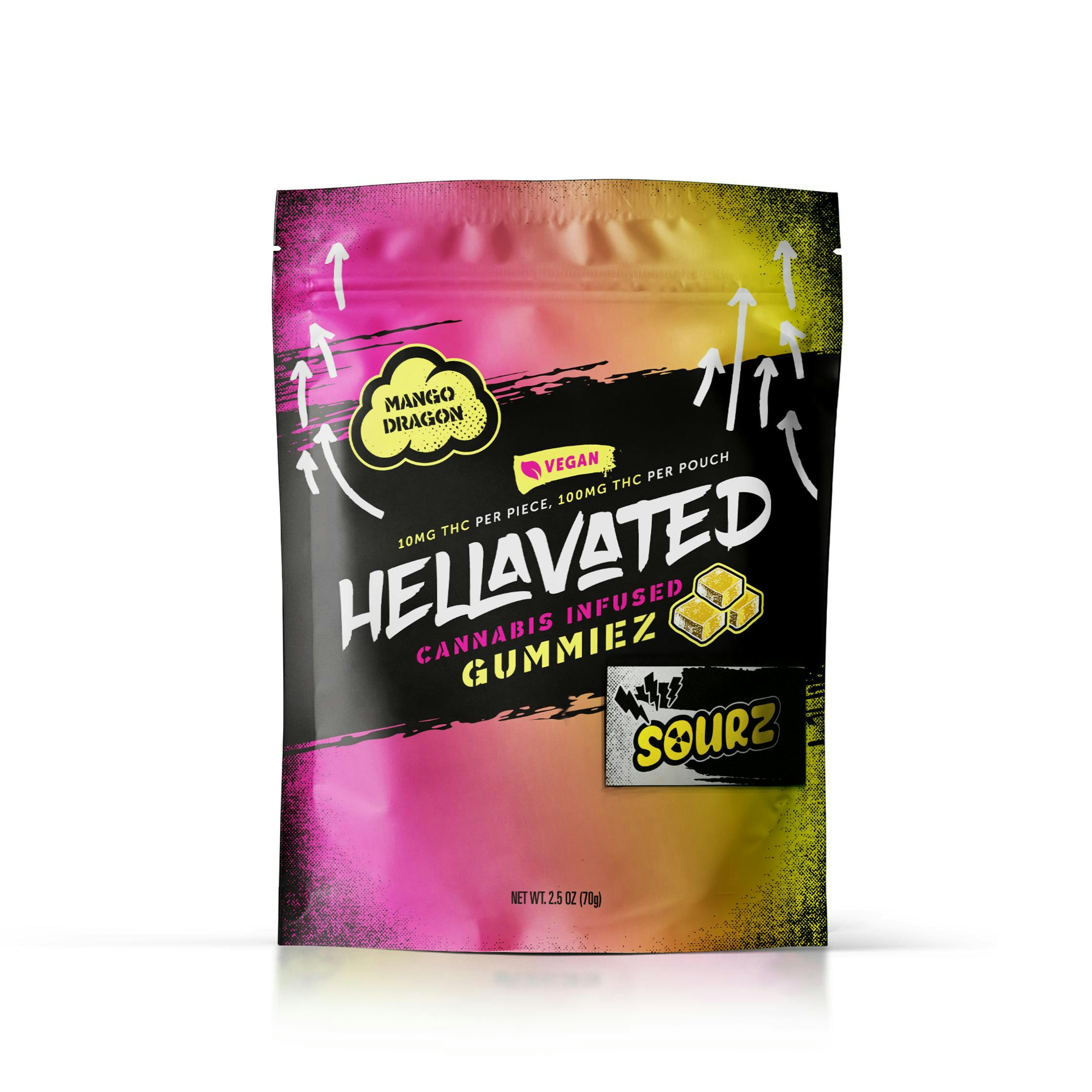 Hellavated - Mango Dragon Sour Gummiez 100mg 10-pack - 1