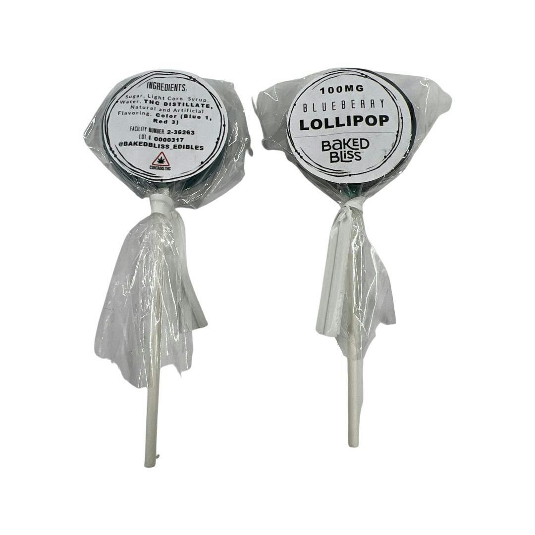Indico - 100mg Blueberry Lollipop -Baked Bliss - 1