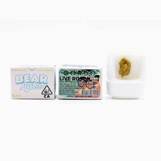 Bear Labs - Gordo T3 Live Rosin - 1g - 1