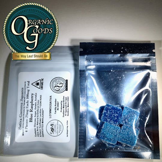 Organic Goods - OG Gummies w/Hash Rosin & Premium Concentrates Sativa Blue Raspberry 100 MG - 1