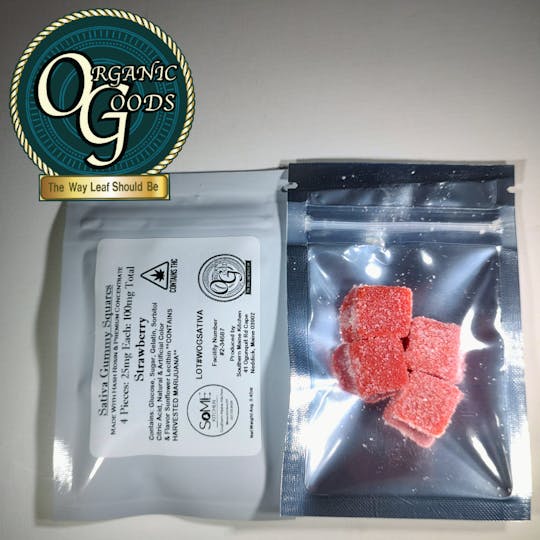 Organic Goods - OG Gummies w/ Hash Rosin & Premium Concentrates Sativa Strawberry 100 MG - 1