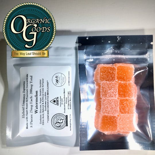 Organic Goods - OG Gummies w/Hash Rosin & Premium Concentrates Hybrid Watermelon 200 MG - 1
