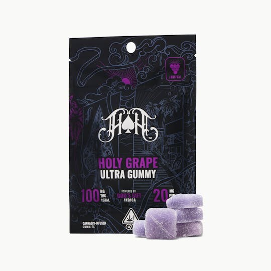Heavy Hitters - Holy Grape | Indica - Ultra Pure Gummies - 100mg THC - 1