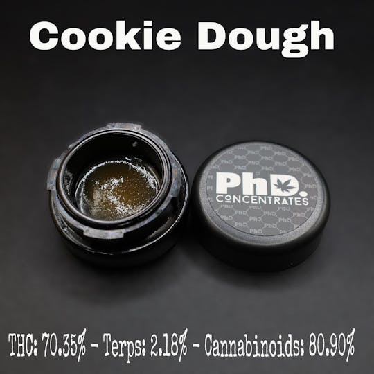 Pharmicated - PhD Concentrate 1 gram - Cookie Dough Badder - 70.35% THC - 1