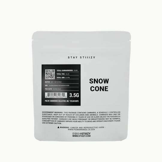 STIIIZY - - SNOW CONE - 3.5G White Label Mylar - 1