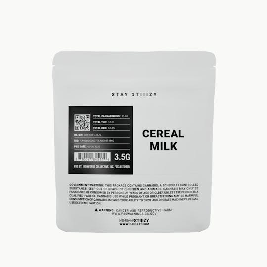 STIIIZY - - CEREAL MILK - 3.5G White Label Mylar - 1