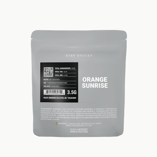 STIIIZY - - ORANGE SUNRISE - 3.5G Grey Label Mylar - 1
