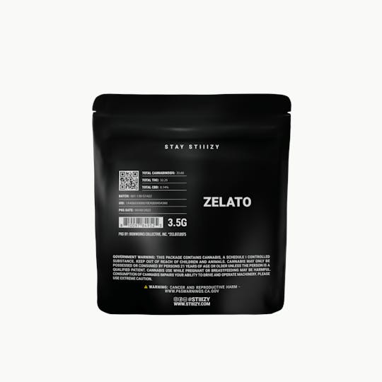 STIIIZY - - ZELATO - 3.5G Black Label Mylar - 1