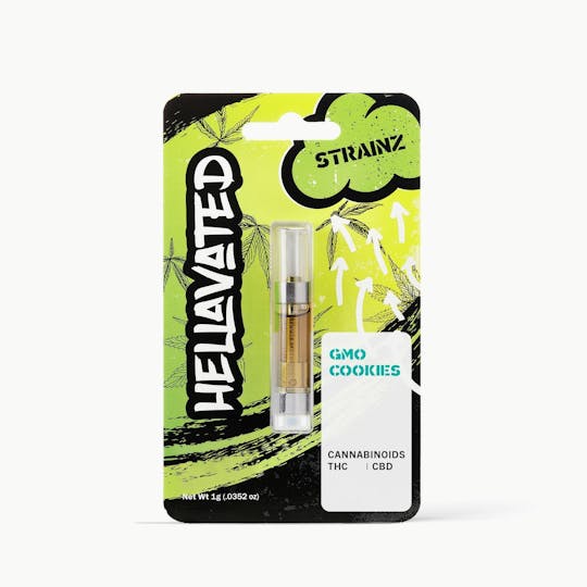 Hellavated - GMO Cookies Strainz Cartridge 1g - 1