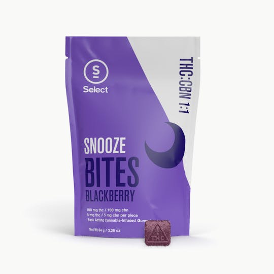 Select - Blackberry Snooze Bites 1:1 THC:CBN 20pk (100mg:100mg) - 1