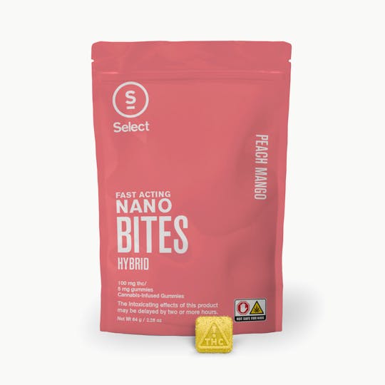Select - Peach Mango Nano Bites 20pk (100mg) | Hybrid - 1