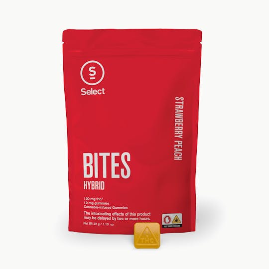 Select - Strawberry Peach Classic Bites 10pk (100mg) | Hybrid - 1