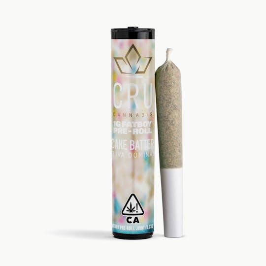 CRU Cannabis - Cake Batter (1G Fatboy Pre-Roll) - 1