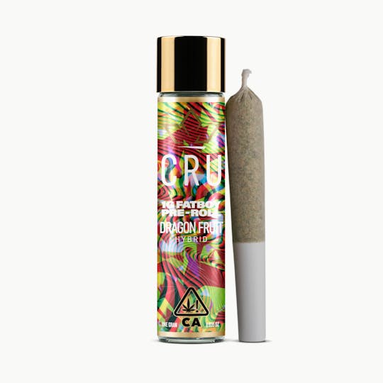 CRU Cannabis - Dragon Fruit (1G Fatboy Pre-Roll) - 1