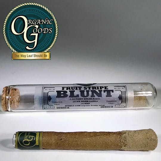 Organic Goods - Fruit Stripe TF Blunt Dipped in Badder and Kief 2.8g - 1