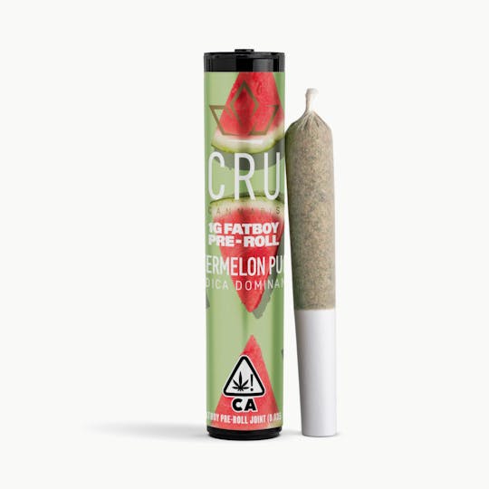 CRU Cannabis - Watermelon Punch (1G Fatboy Pre-Roll) - 1