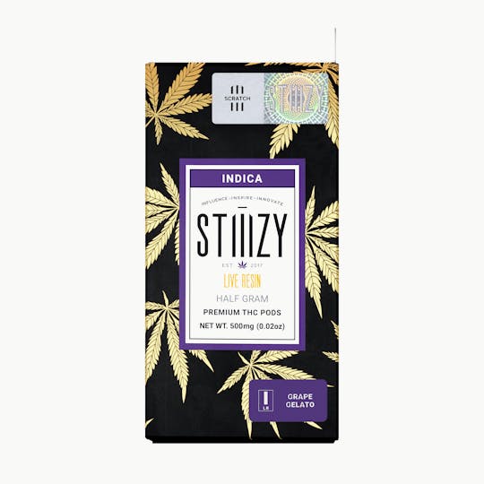 STIIIZY - Vape Cartridge - GRAPE GELATO .5G Live Resin Pod - STIIIZY - 1