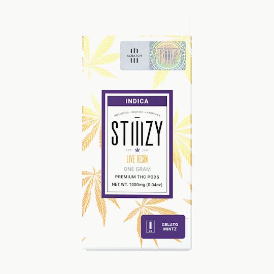 STIIIZY - Vape Cartridge - GELATO MINTZ 1G Live Resin Pod - STIIIZY - 1