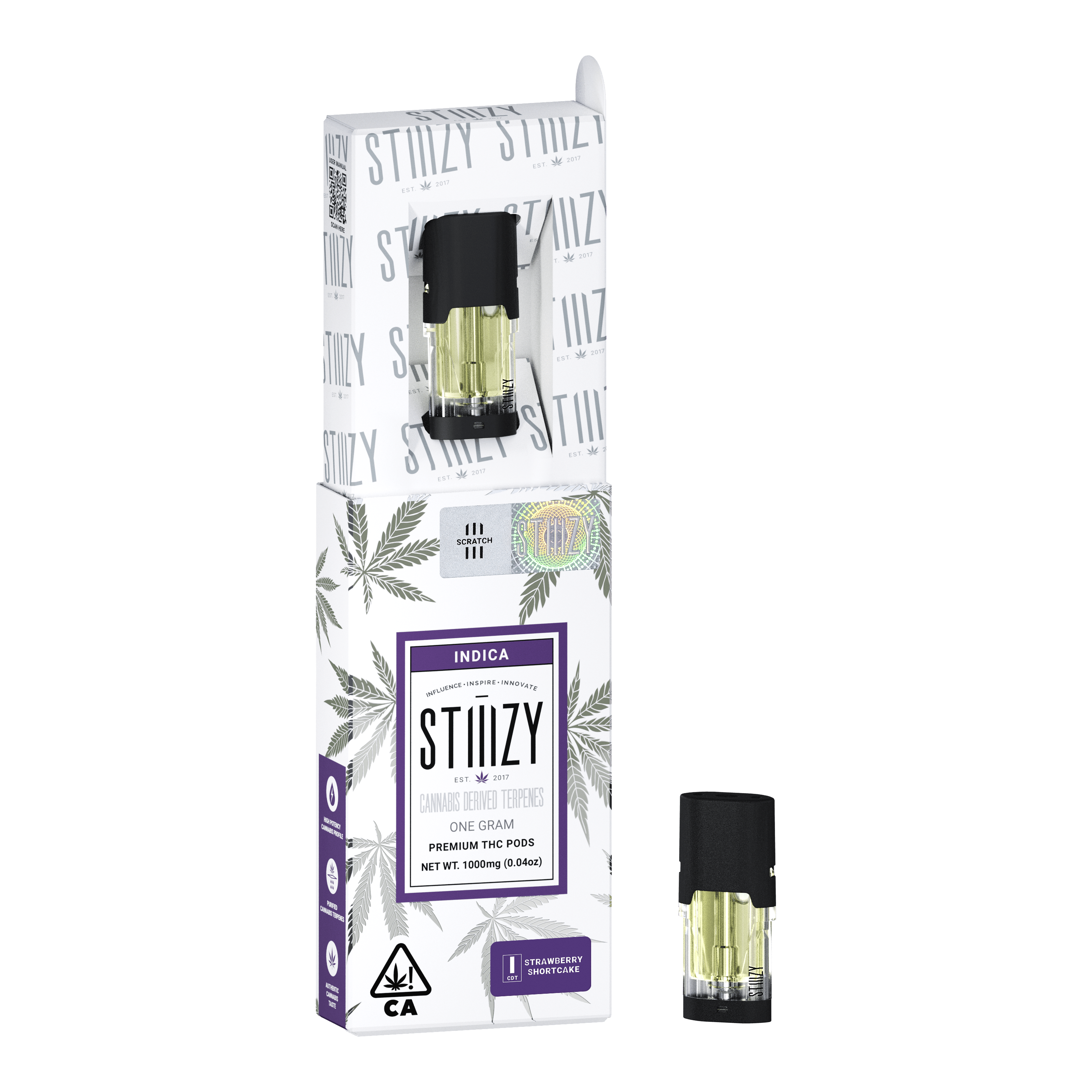 STIIIZY - Vape Cartridge - STRAWBERRY SHORTCAKE 1G CDT Pod - STIIIZY - 1