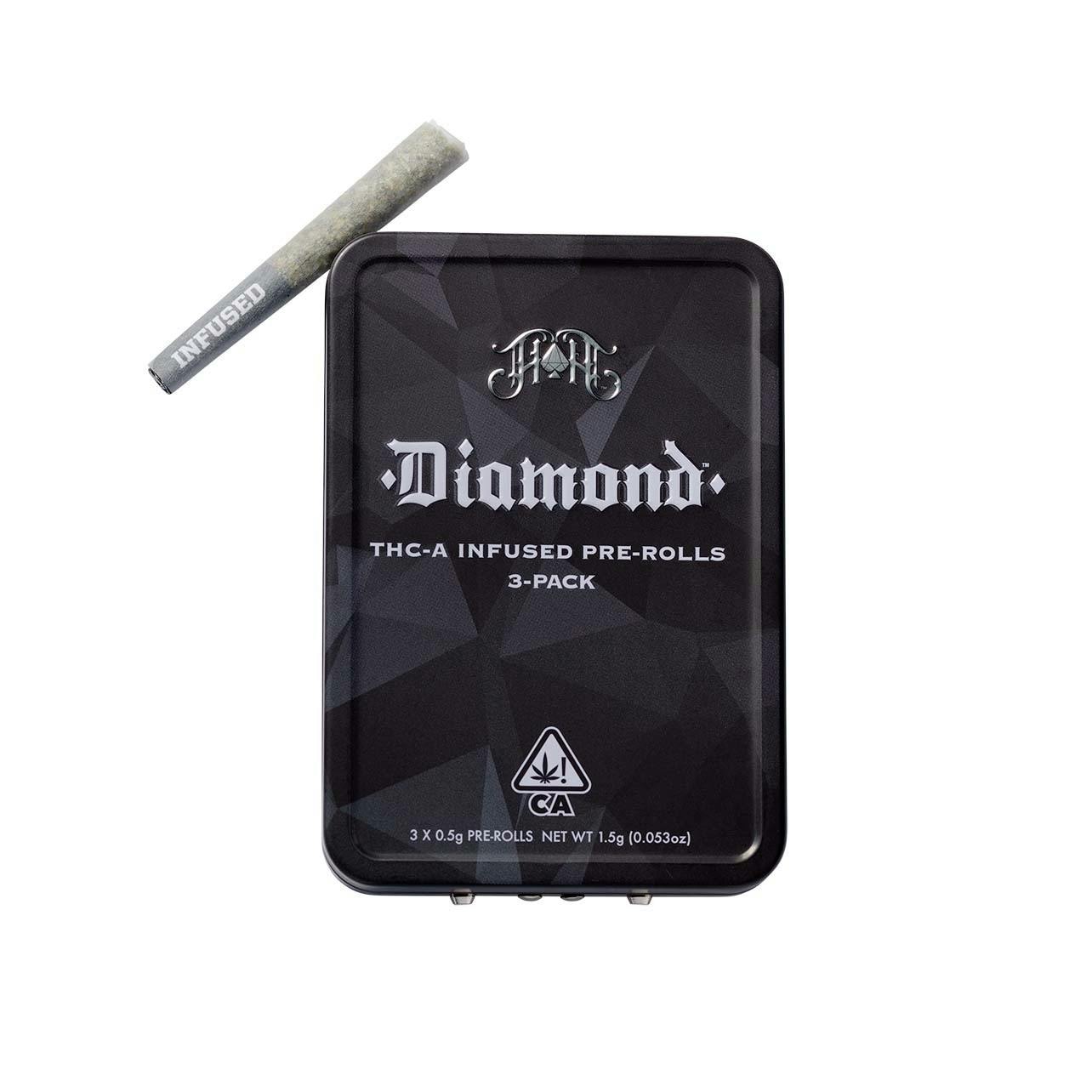 Heavy Hitters - 3-Pack Diamond Infused Pre-Roll: Cream of the Crop: Electric OG - 1