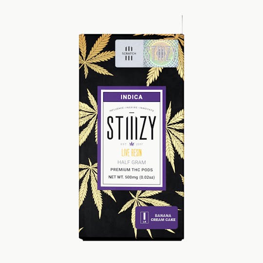 STIIIZY - Vape Cartridge - BANANA CREAM CAKE .5G Live Resin Pod - STIIIZY - 1