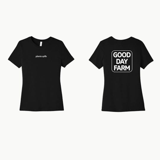 GOOD DAY FARM - GDF: Apparel | Plants Over Pills Women's T-Shirt | Black | 2XL - 1