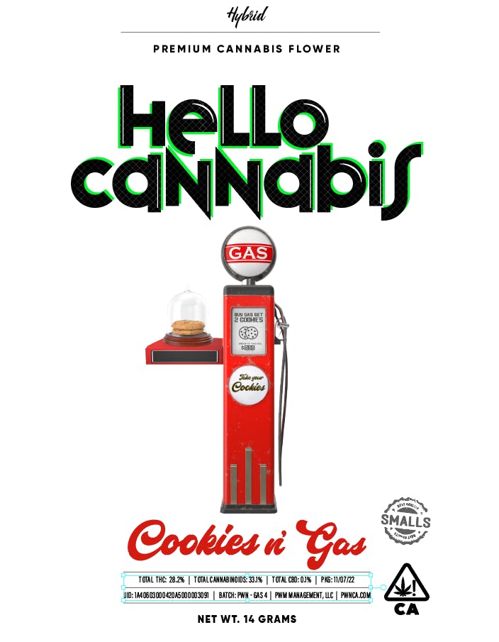 Hello Cannabis - Hello Cannabis - Cookies n' Gas (H) - smalls [14G] - 1