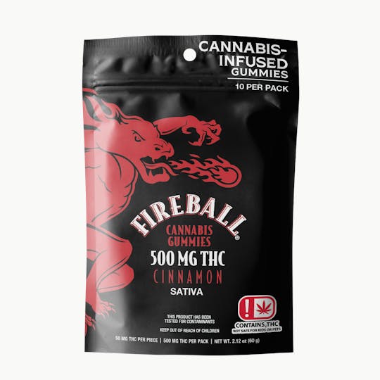 Smokiez Edibles - Fireball Cannabis® Gummies by Smokiez - 500mg THC Distillate Gummies - 1