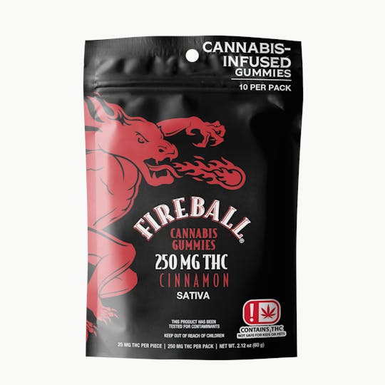 Smokiez Edibles - Fireball Cannabis® Gummies by Smokiez - 250mg THC Distillate Gummies - 1