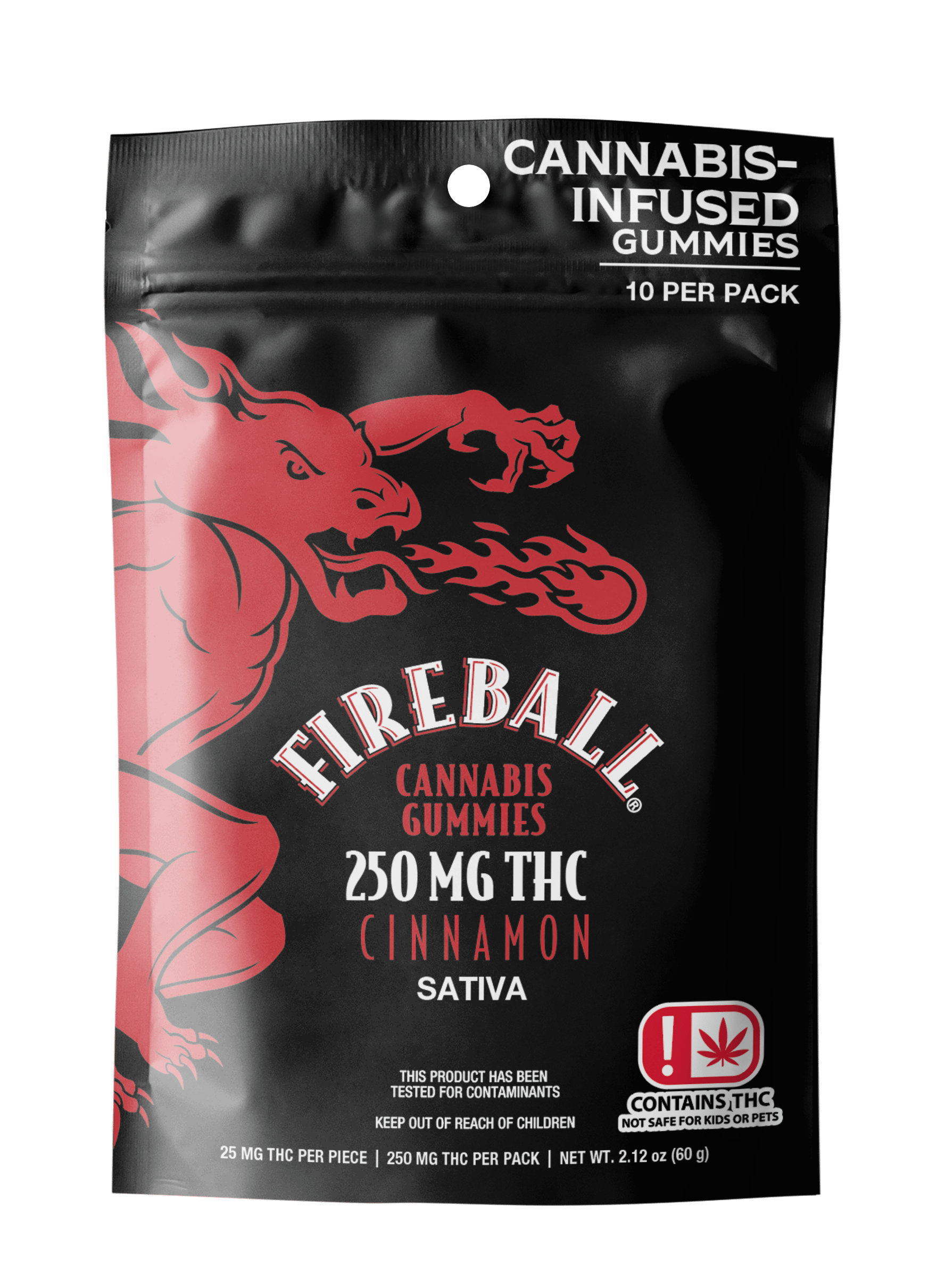 Smokiez Edibles - Fireball Cannabis® THC Distillate Gummies | 250mg | 10ct | 25mg/ea - 1