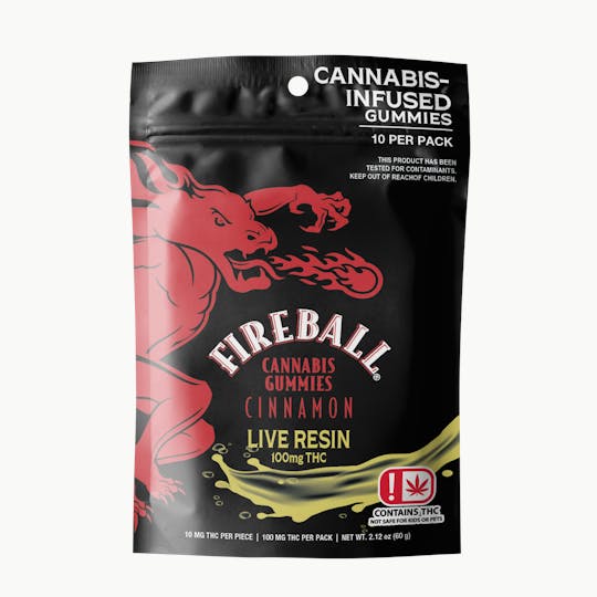 Smokiez Edibles - Fireball Cannabis® Gummies by Smokiez - 100mg THC Live Resin Gummies - 1