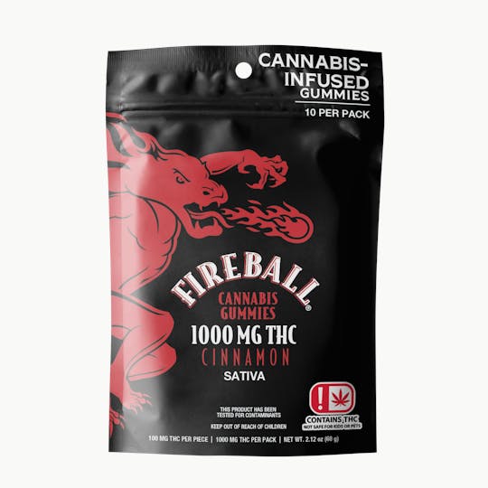 Smokiez Edibles - Fireball Cannabis® Gummies by Smokiez - 1000mg THC Distillate Gummies - 1