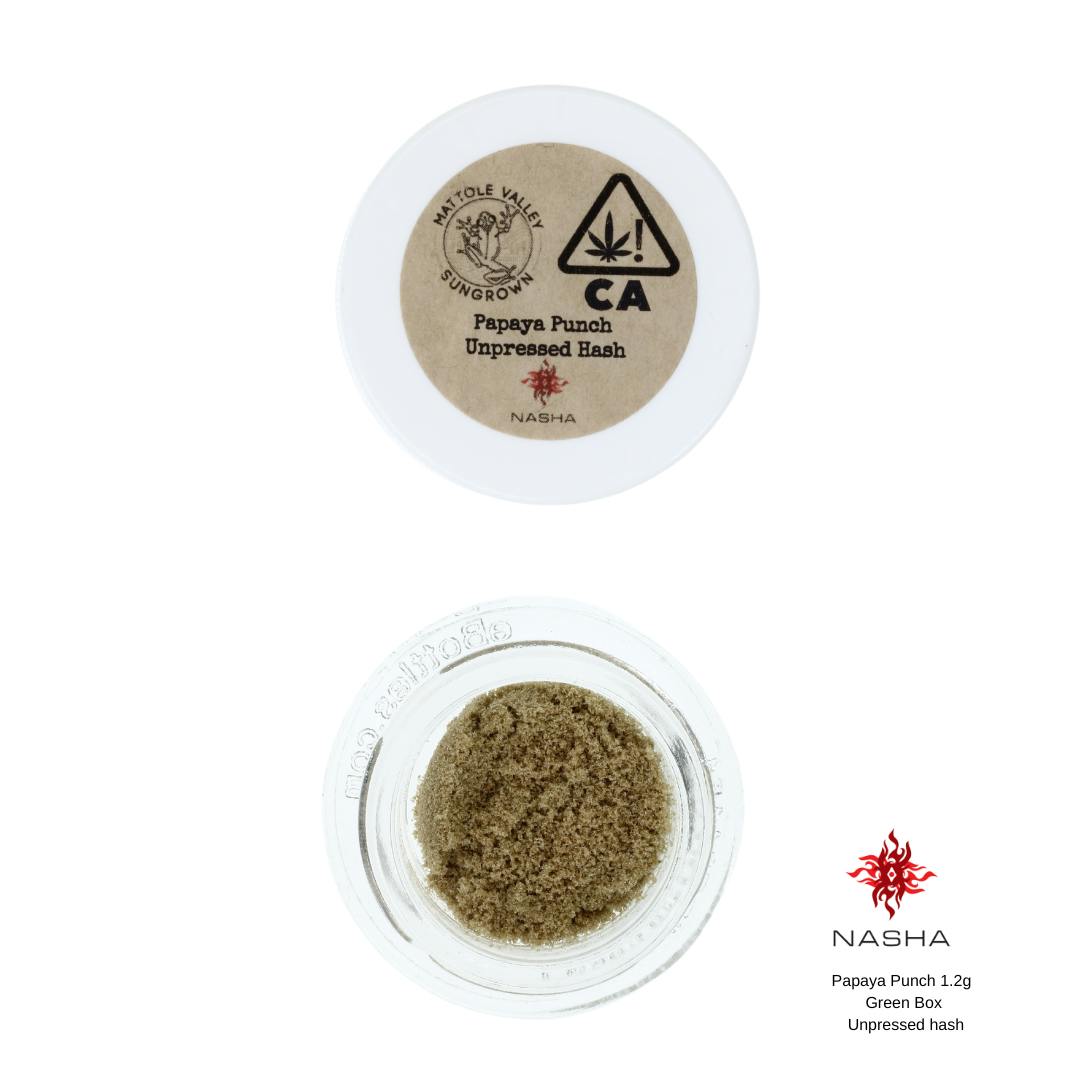 NASHA - Papaya Punch 1.2g Green Unpressed Hash (Mattole Valley Sungrown) - 1