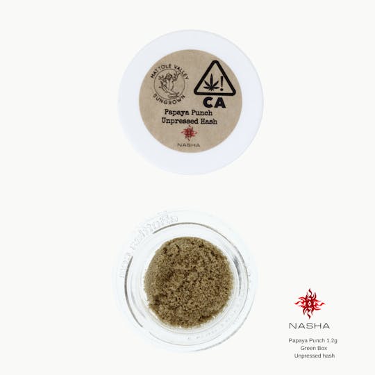NASHA - Papaya Punch 1.2g Green Unpressed Hash (Mattole Valley Sungrown) - 1