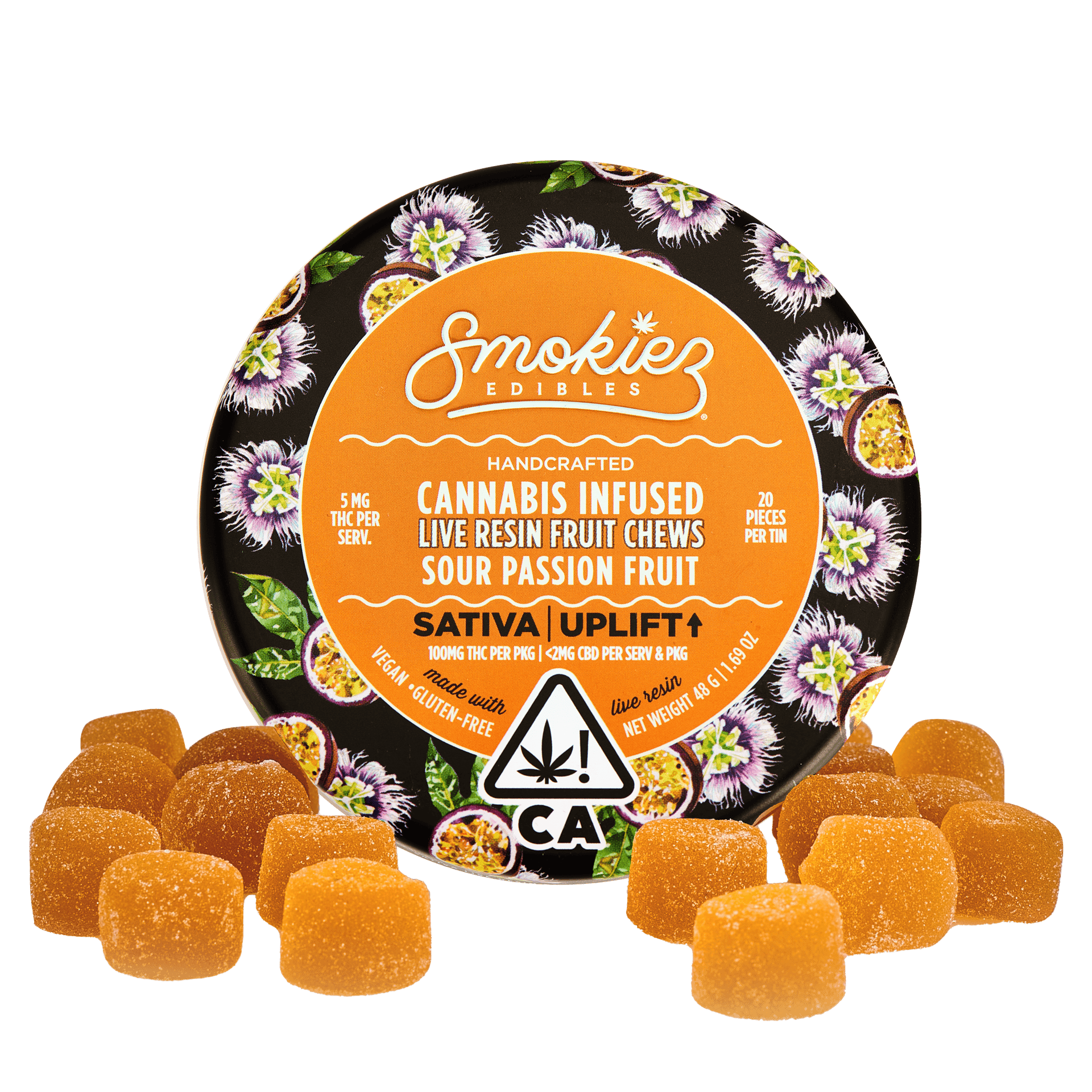 Smokiez Edibles - Sour Passionfruit Fruit Chews | 100mg | 20ct | 5mg/ea - 1