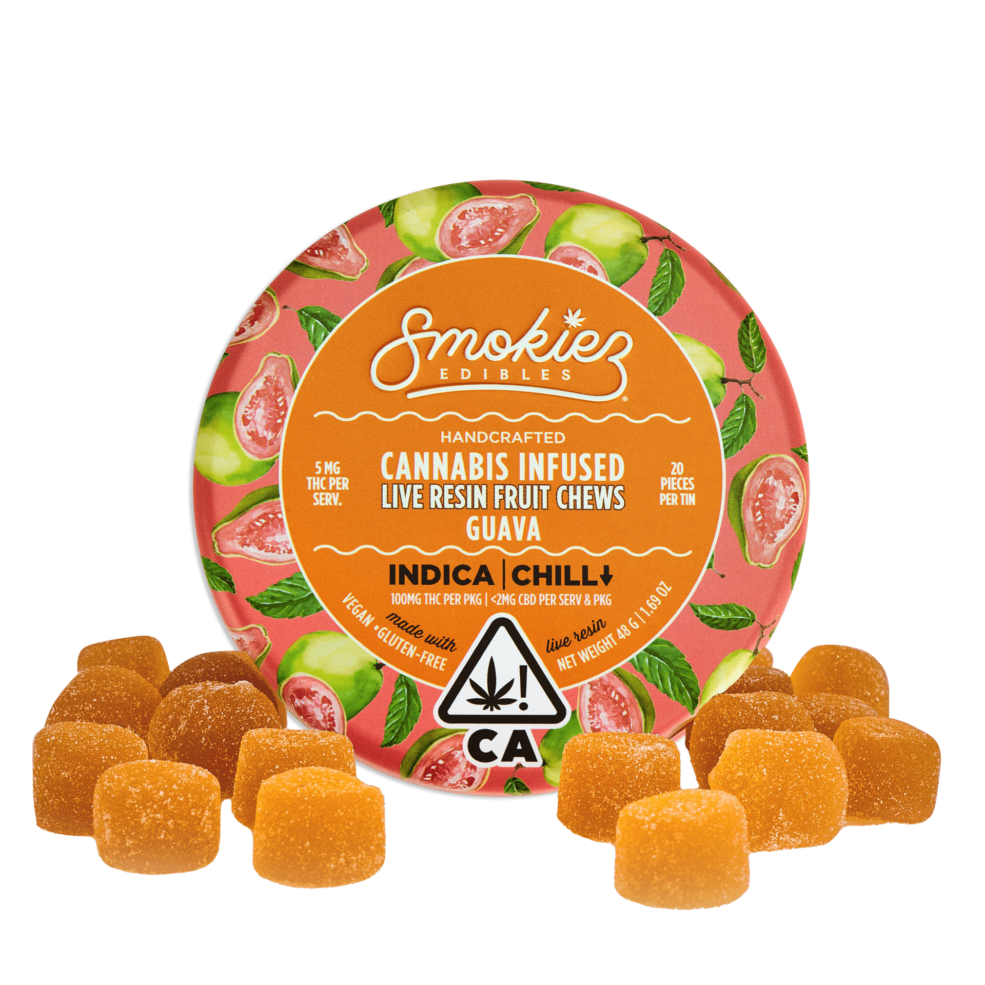 Smokiez Edibles - Guava Live Resin Fruit Chews | 100mg | 20ct | 5mg/ea - 1