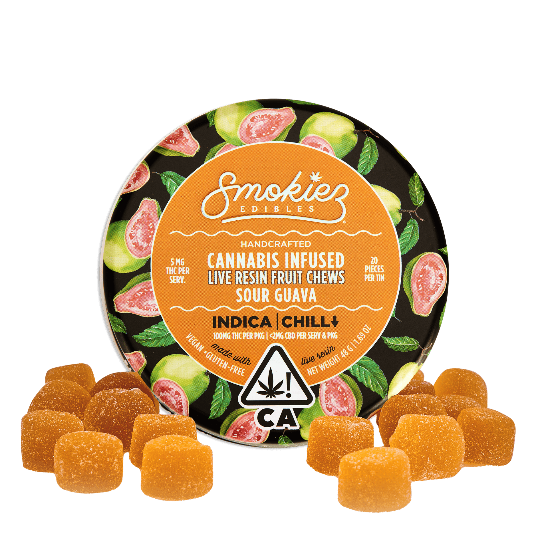 Smokiez Edibles - Sour Guava Live Resin Fruit Chews | 100mg | 20ct | 5mg/ea - 1