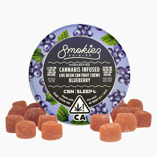 Smokiez Edibles - Blueberry Live Resin Gummies 2:1 THC:CBD | 100mg | 20ct | 5mg/ea - 1