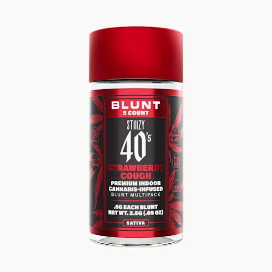 STIIIZY - - STRAWBERRY COUGH - .5G 40's Infused Mini Blunt 5 Pack - 1